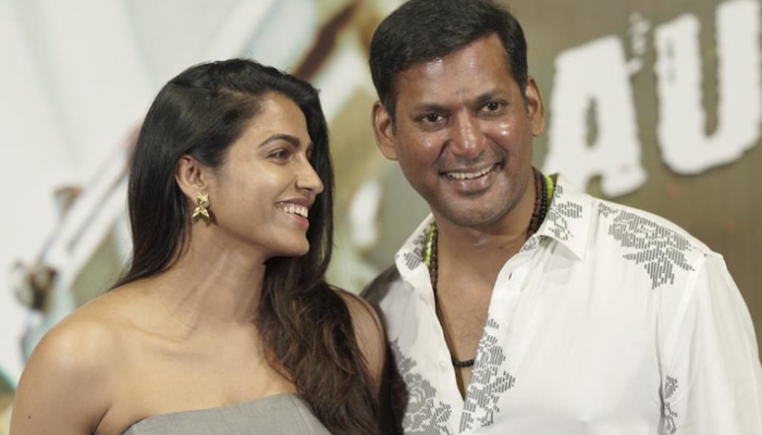 South star couple Vishal and Sai Dhanshika